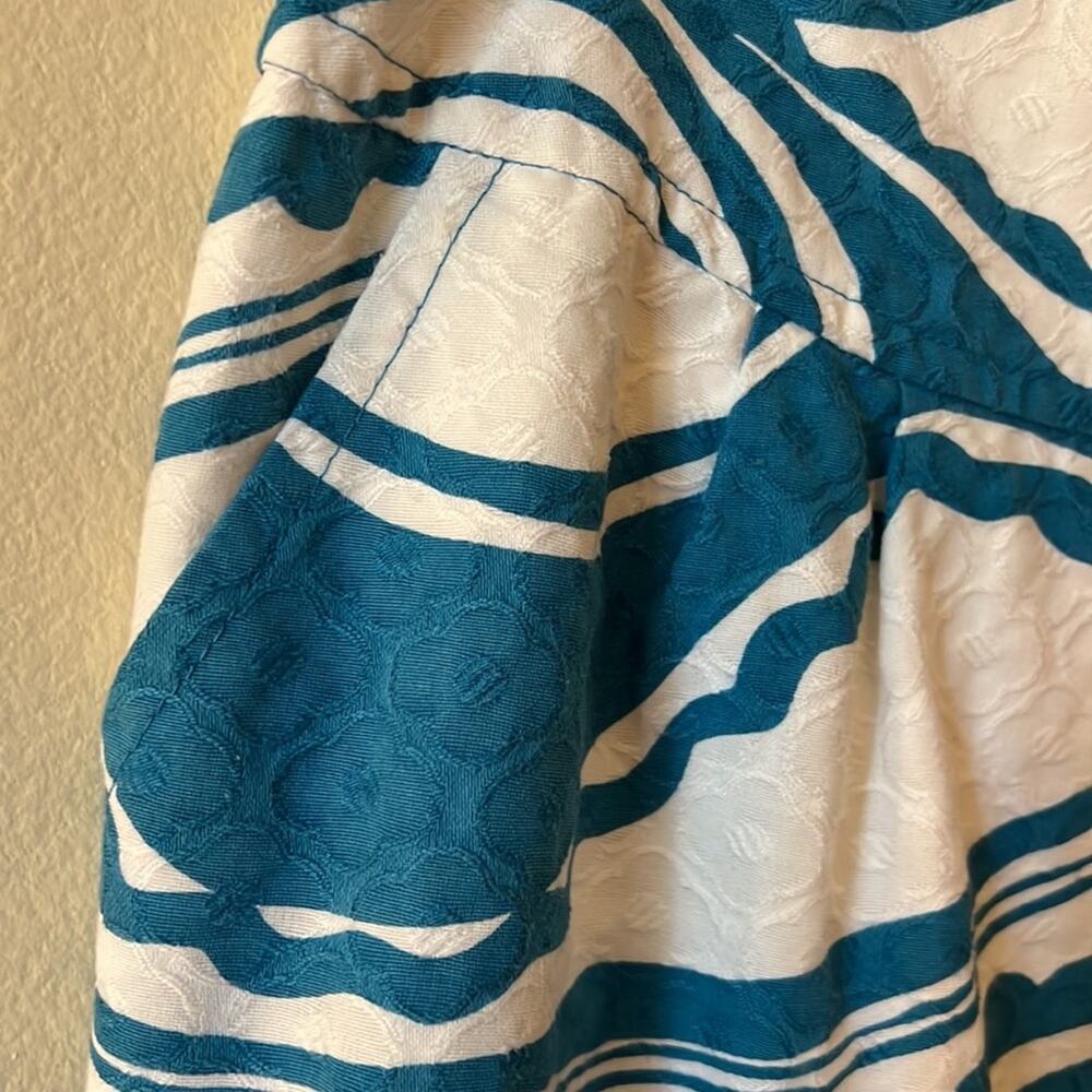 Trina Turk Blue Swirl Print A-Line Skirt Size 12 - Picture 5 of 8
